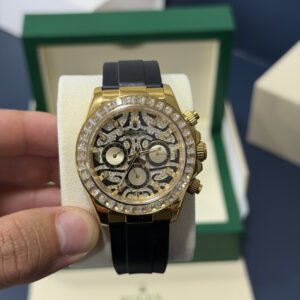 Rolex Daytona White Gold Diamond Dial Oysterflex